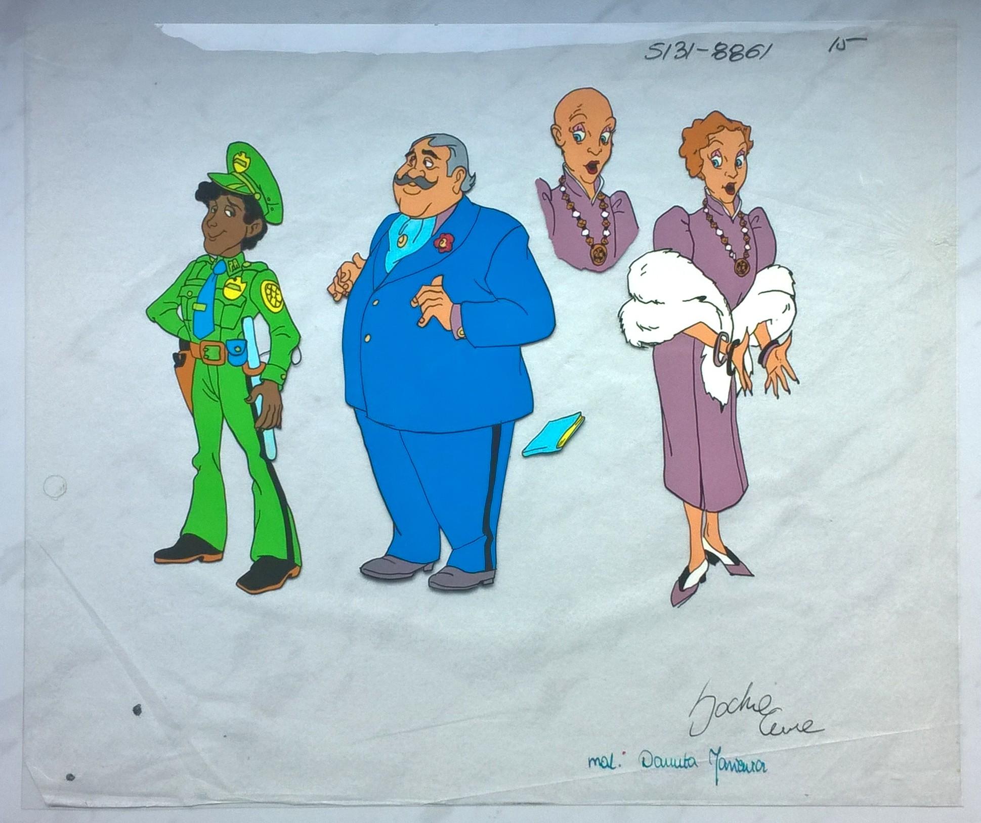 Folia animacyjna celuloidowa z kreskówki HANNA-BARBERA "Akademia Policyjna"