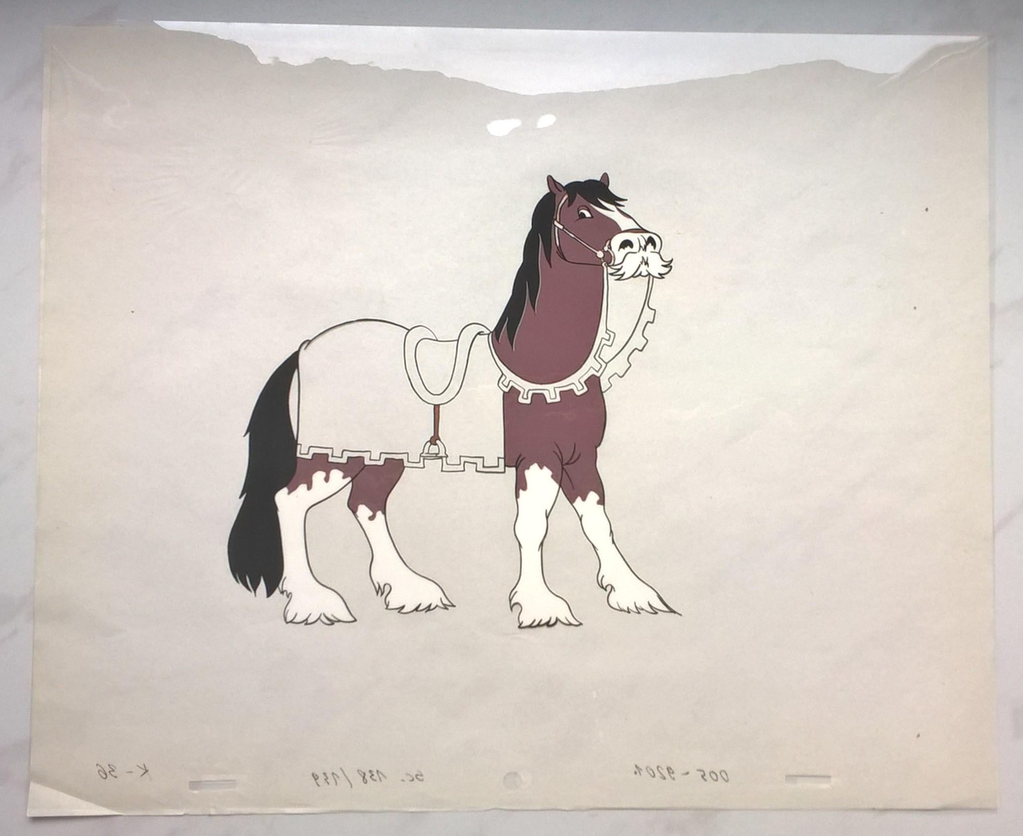 Folia animacyjna celuloidowa KOŃ - z kreskówki Hanna-Barbera