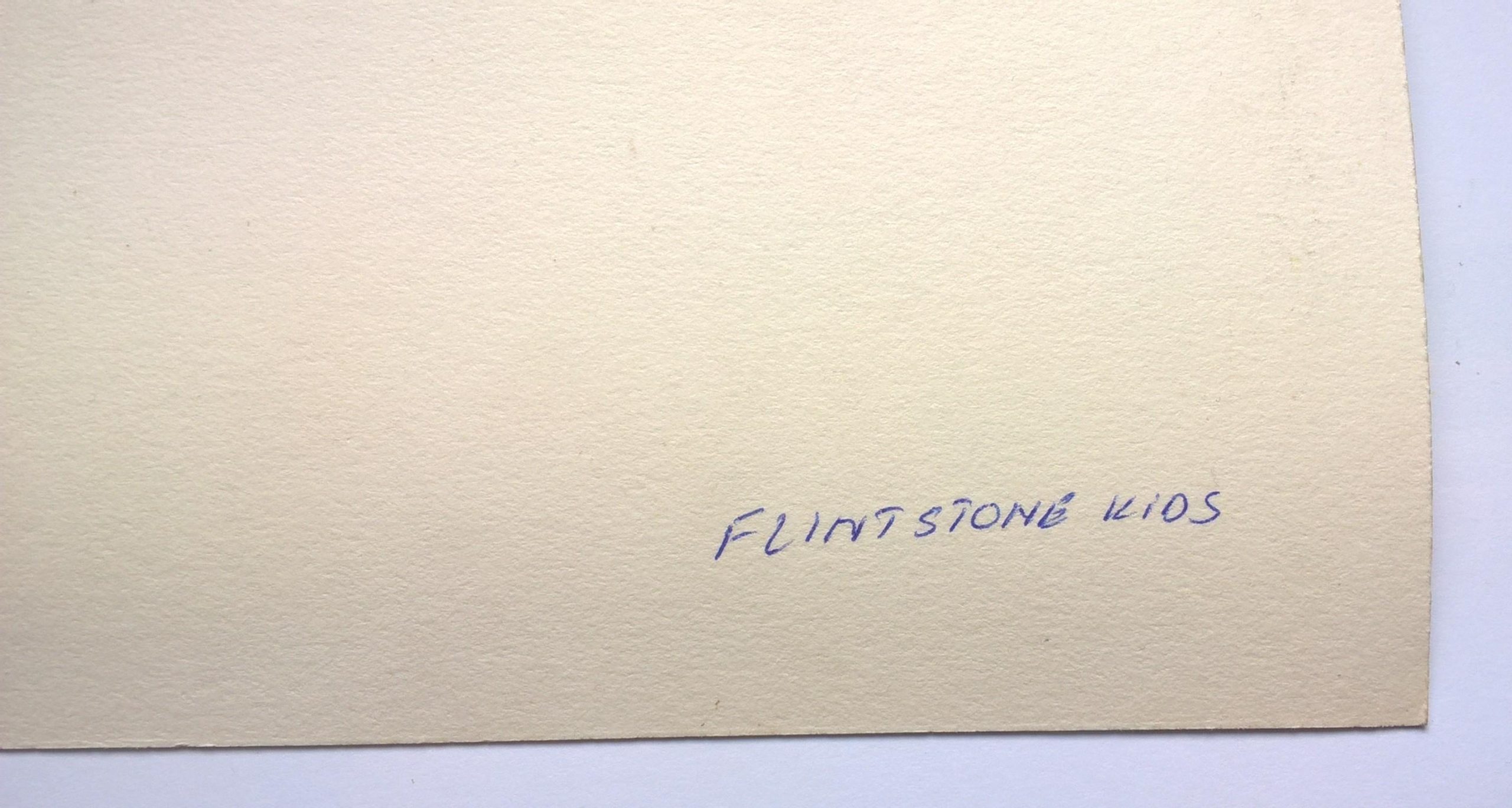 Tło animacyjne na papierze z kreskówki Hanna-Barbera "Flintstone Kids"