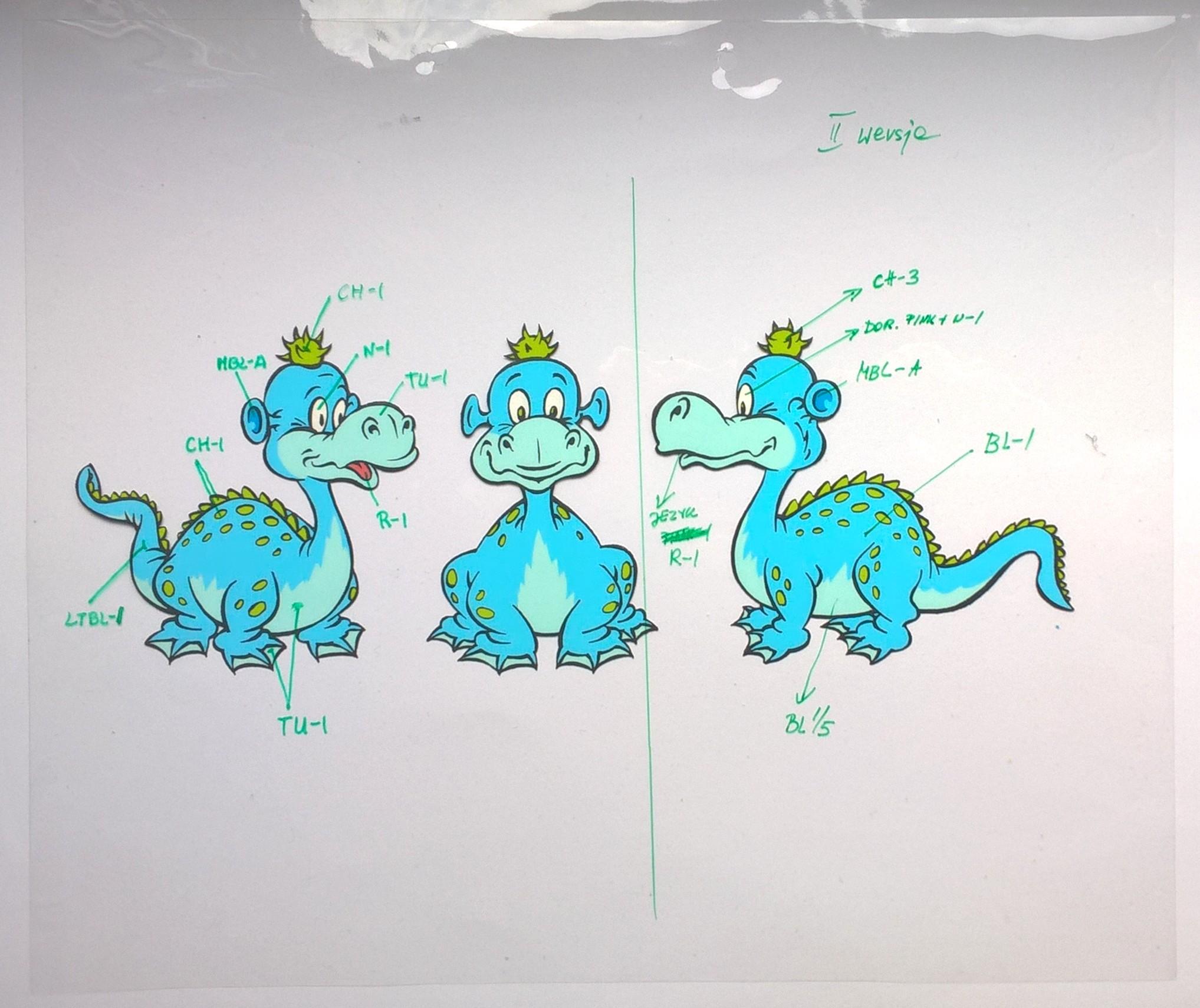 Folia animacyjna z bajki „Kajko i Kokosz” – SMOK MILUŚ