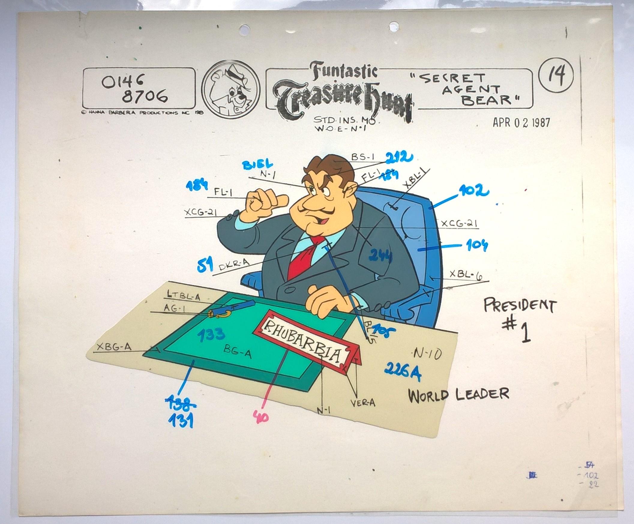 Folia animacyjna z bajki „MIŚ YOGI – Funtastic Treasure Hunt – Secret Agent Bear” WORLD LEADER – Hanna-Barbera, 1987 r. (14)