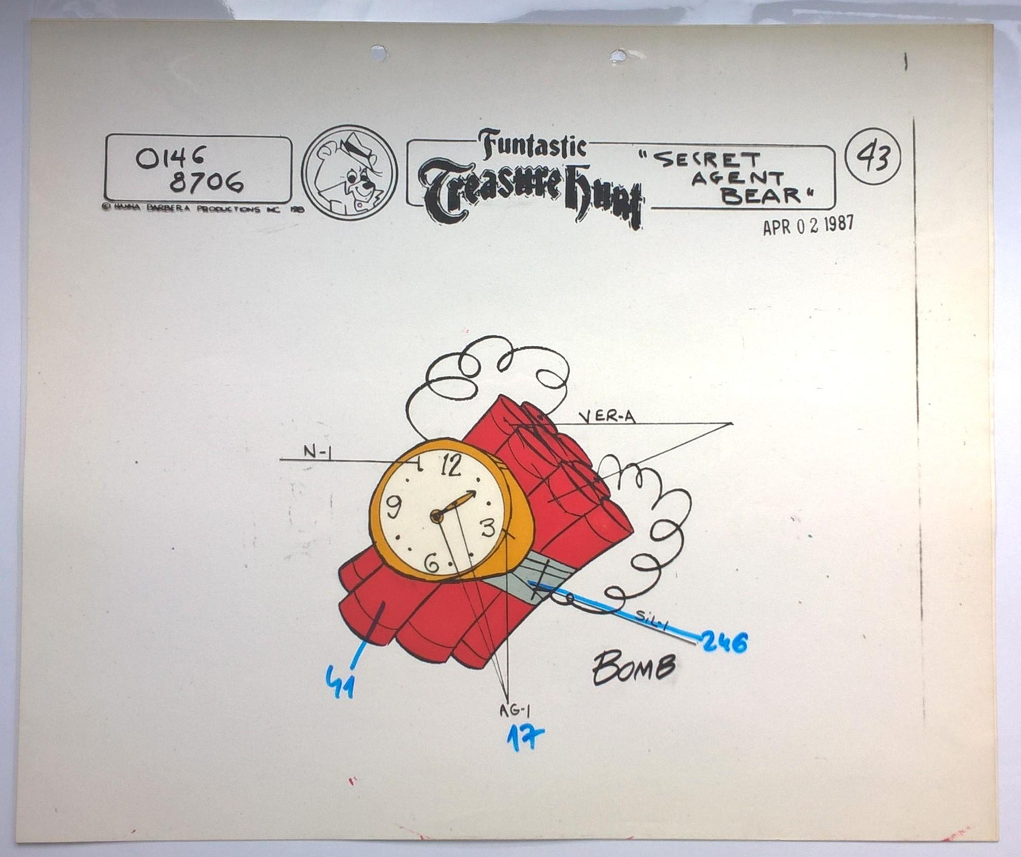 Folia animacyjna z bajki „MIŚ YOGI – Funtastic Treasure Hunt – Secret Agent Bear” BOMB – Hanna-Barbera, 1987 r. (43)