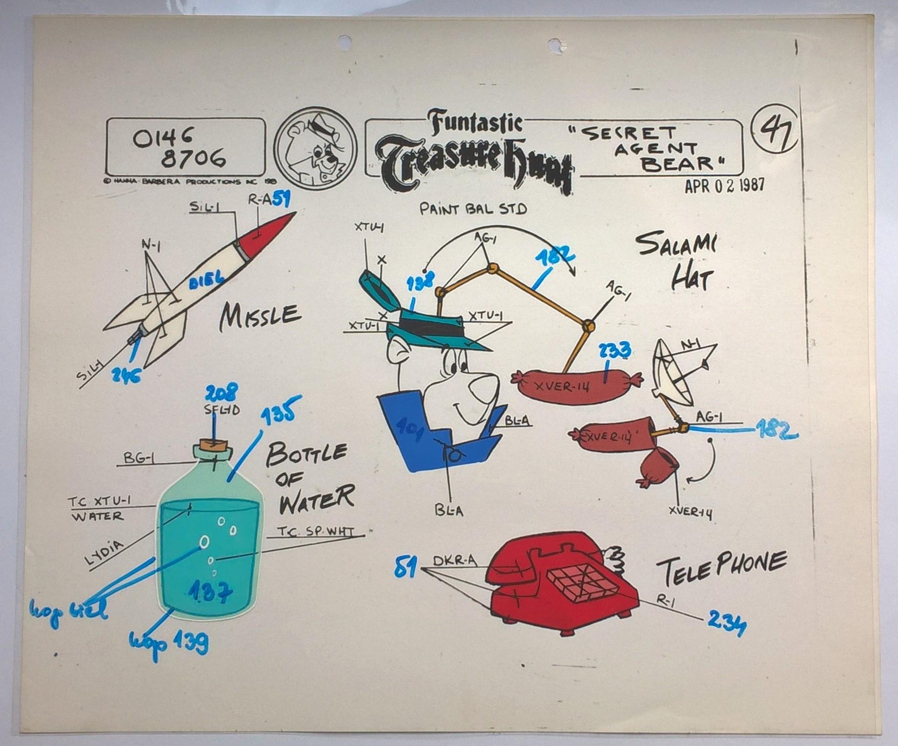 Folia animacyjna z bajki „MIŚ YOGI – Funtastic Treasure Hunt – Secret Agent Bear” – Hanna-Barbera, 1987 r. (41)