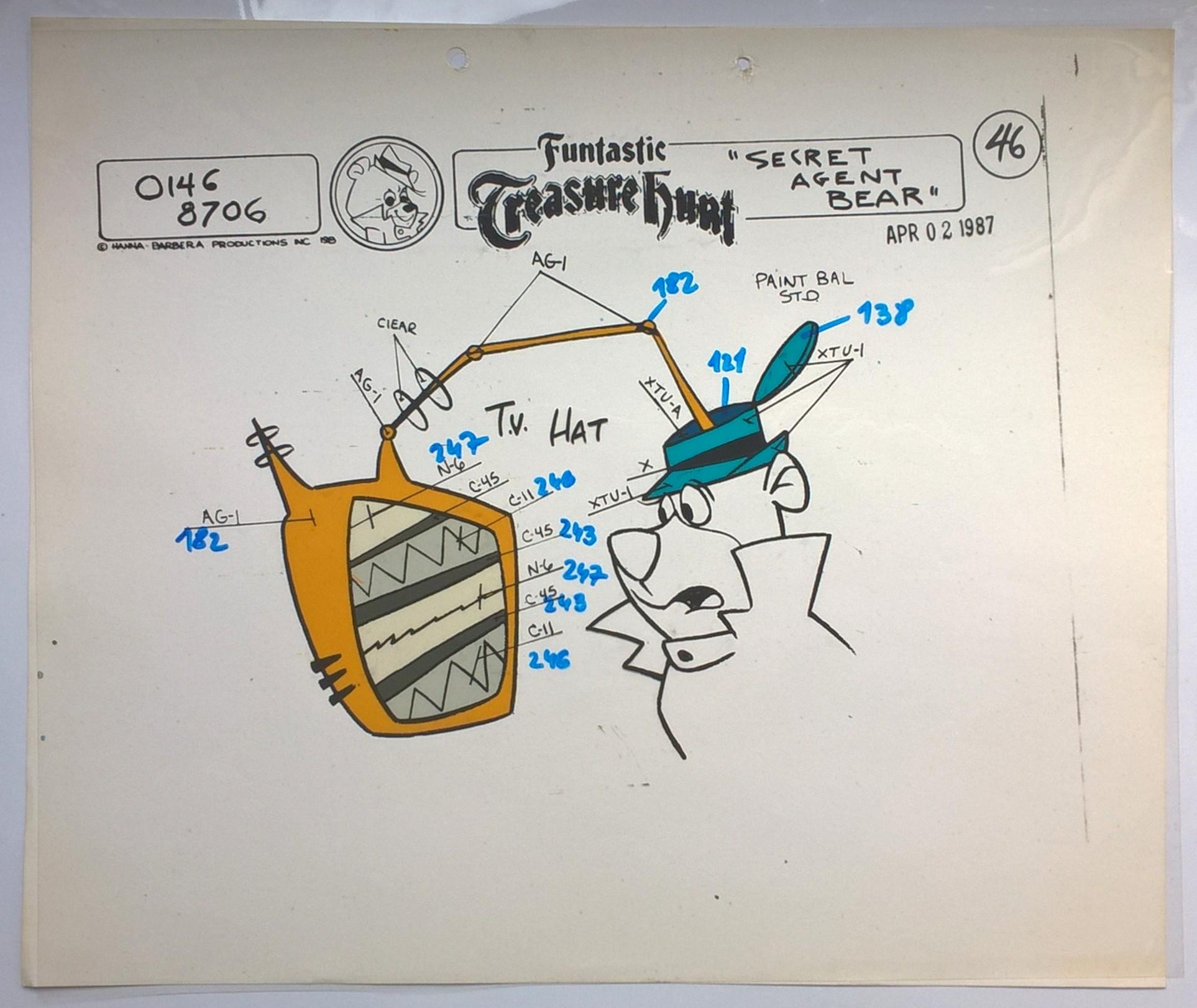 Folia animacyjna z bajki „MIŚ YOGI – Funtastic Treasure Hunt – Secret Agent Bear” – Hanna-Barbera, 1987 r. (46)