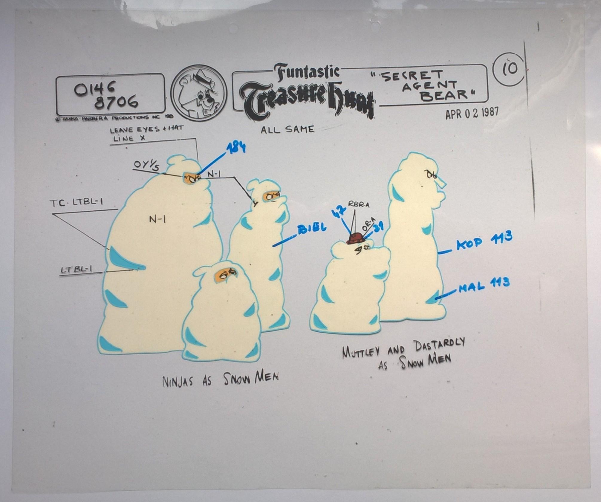 Folia animacyjna z bajki „MIŚ YOGI – Funtastic Treasure Hunt – Secret Agent Bear” ALL SAME – Hanna-Barbera, 1987 r. (10)