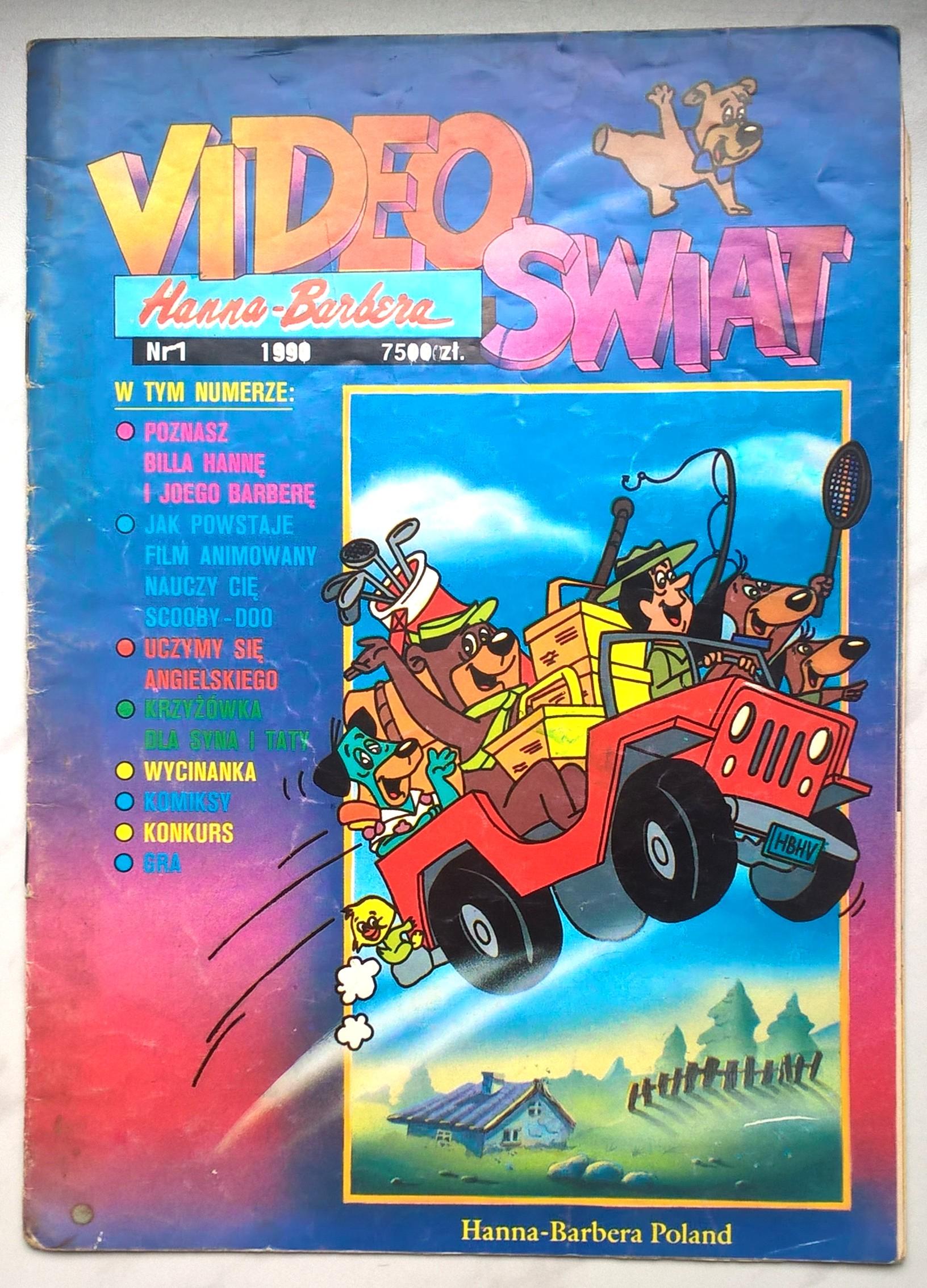 Czasopismo VIDEO ŚWIAT Hanna-Barbera - Nr 1, 1990 r.