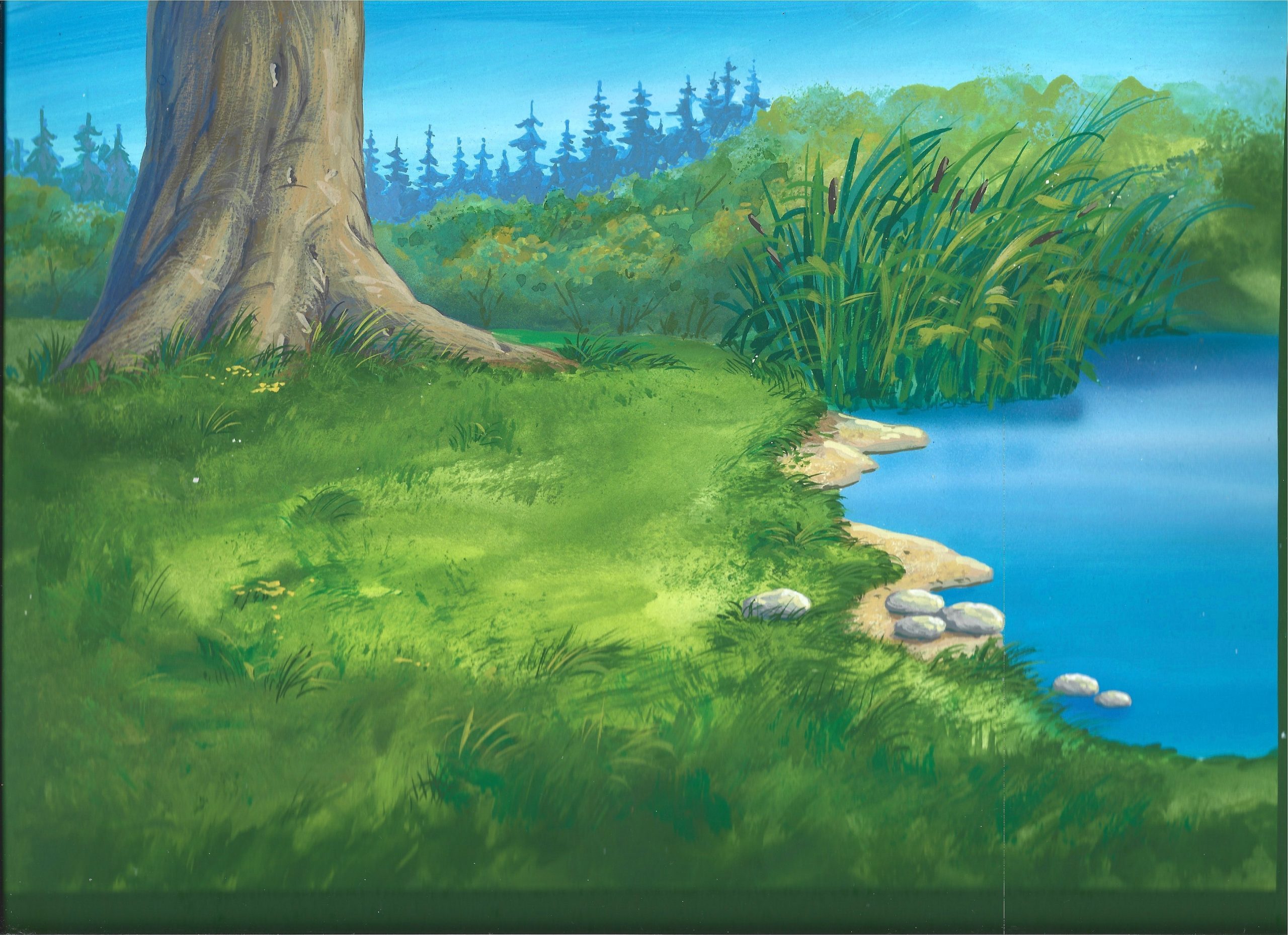 Oryginalny zestaw animacyjny z bajki „Kajko i Kokosz” – tło i folia