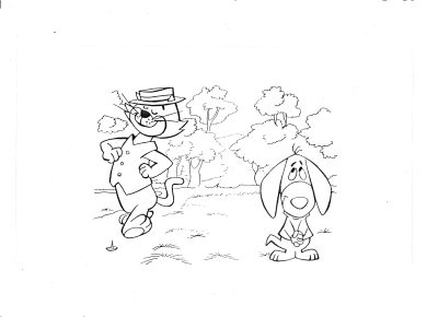 Folia animacyjna z postaciami z bajek Hanna-Barbera - TOP CAT oraz AUGIE DOGGIE