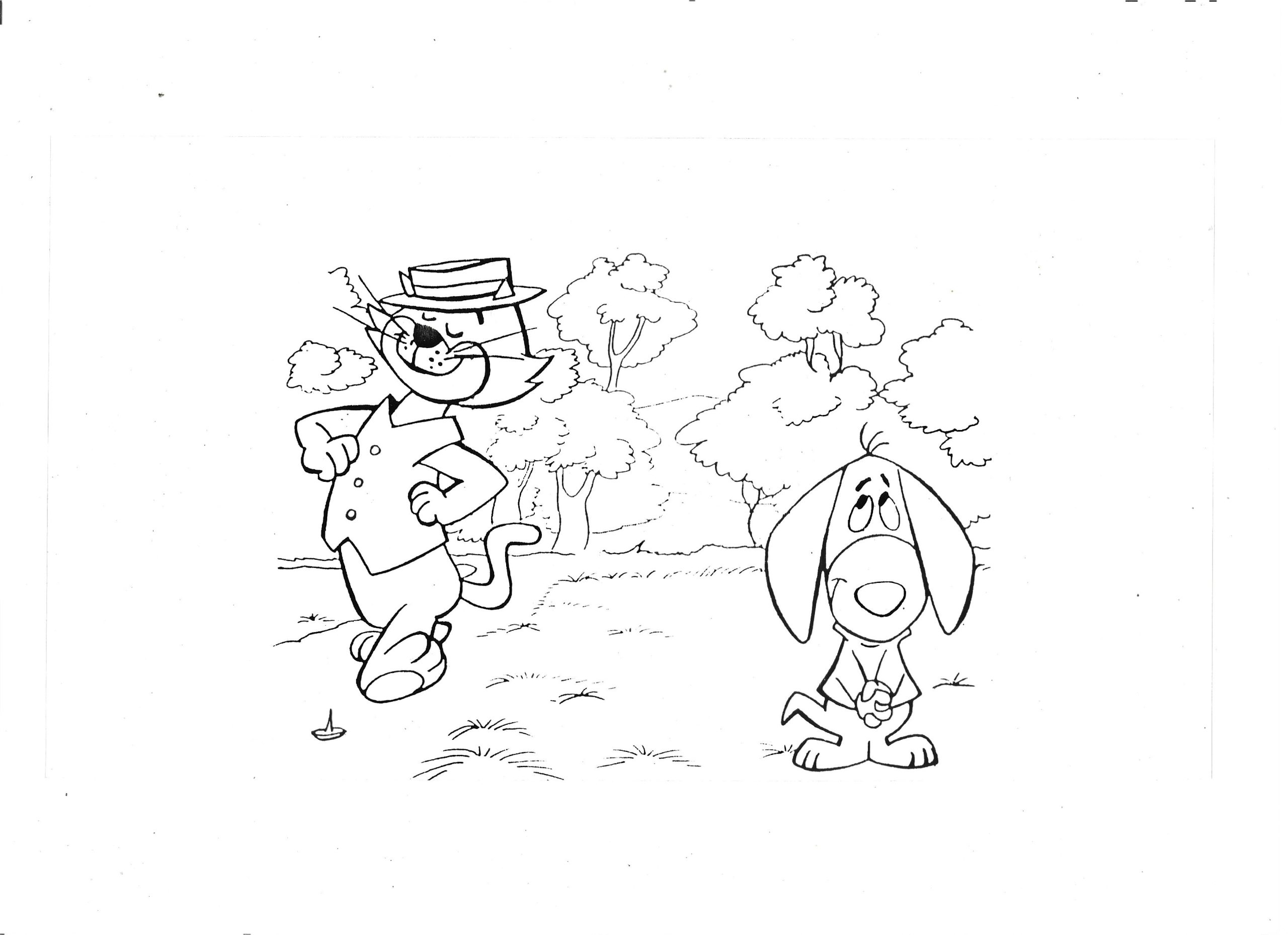 Folia animacyjna z postaciami z bajek Hanna-Barbera - TOP CAT oraz AUGIE DOGGIE