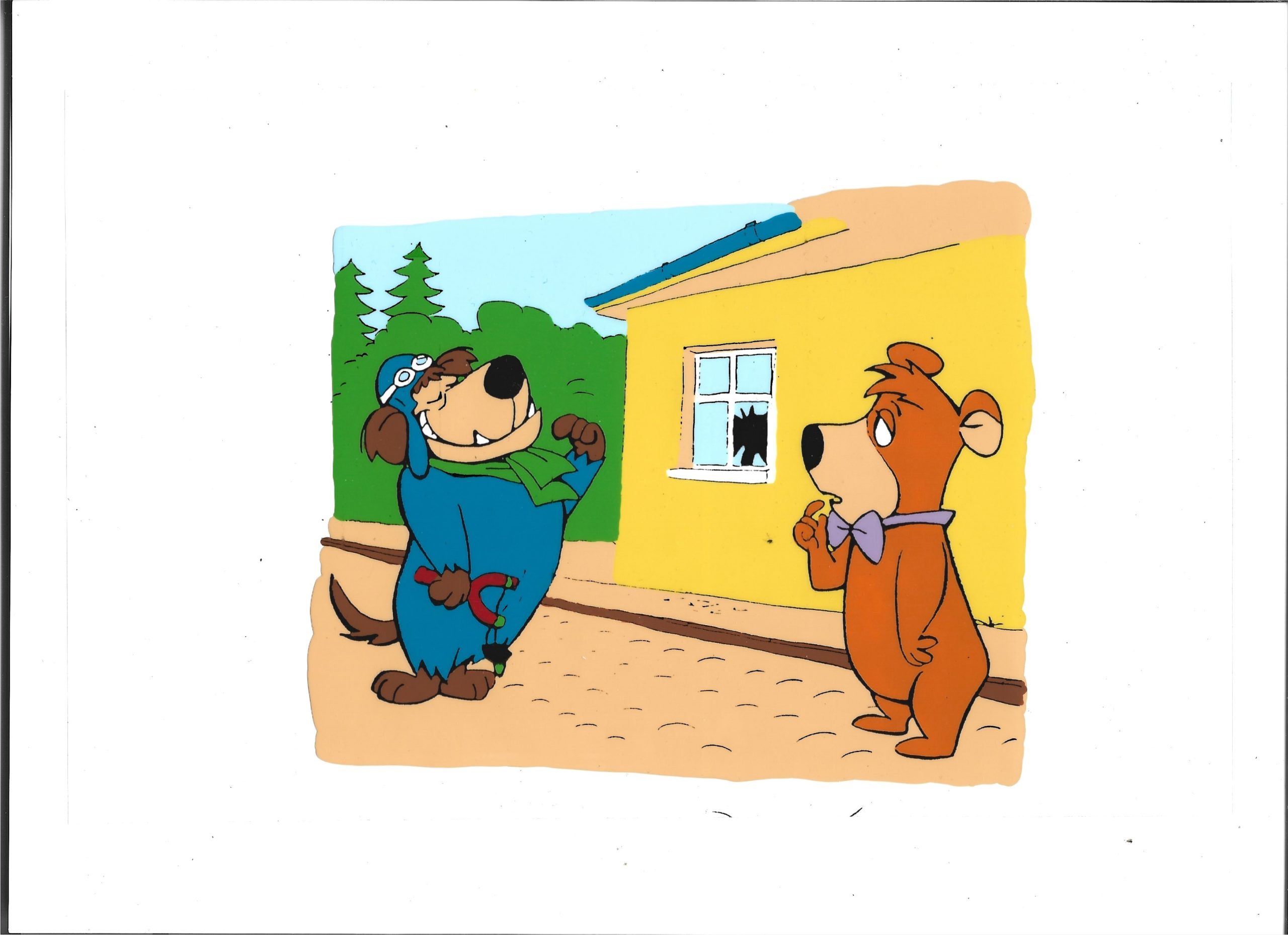 Folia animacyjna z postaciami z bajek Hanna-Barbera - MUTTLEY oraz BUBU