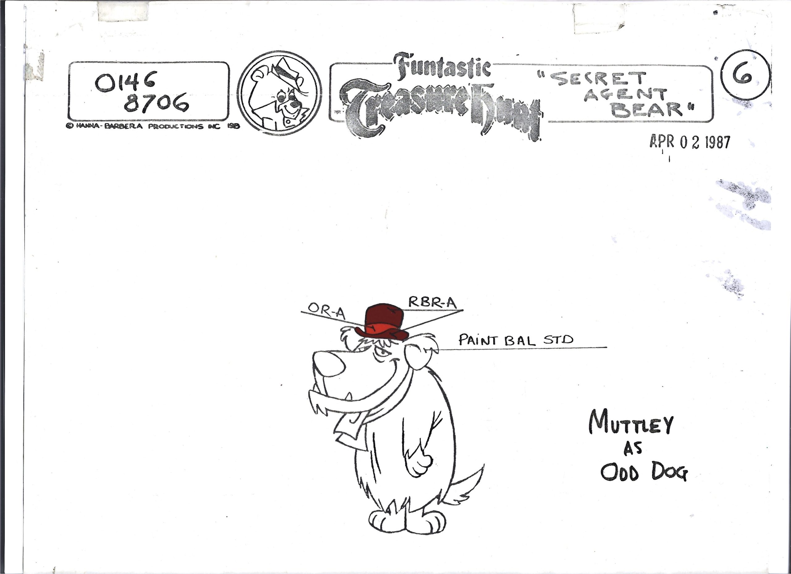 Folia animacyjna z kreskówki Hanna-Barbera - MIŚ YOGI - MUTTLEY AS ODD DOG - Muttley jako dziwy pies (6)