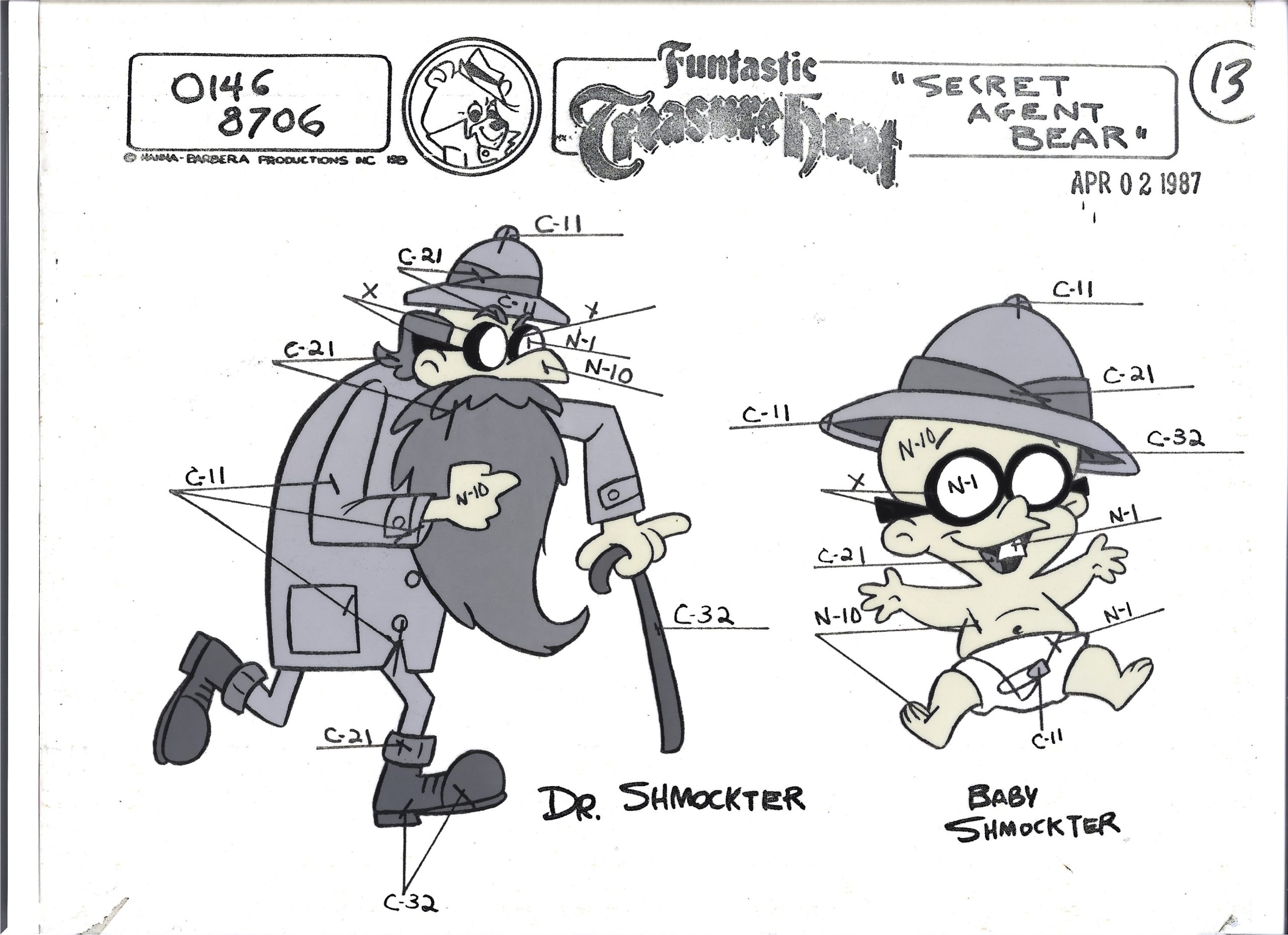 Folia animacyjna z kreskówki Hanna-Barbera – MIŚ YOGI – DR. SHMOCKTER i BABY SHMOCKTER (13)