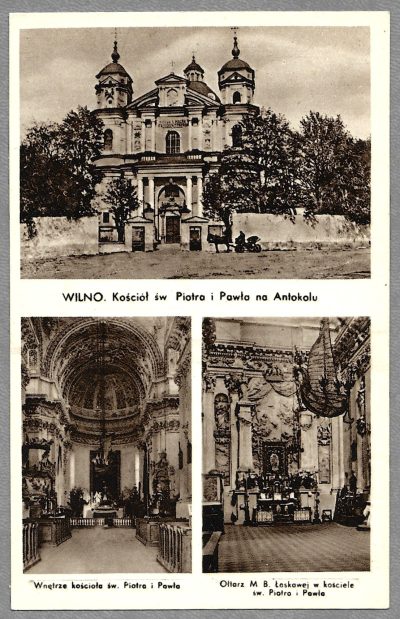 Pocztówka - WILNO. Kościół św. Piotra i Pawła na Antokolu