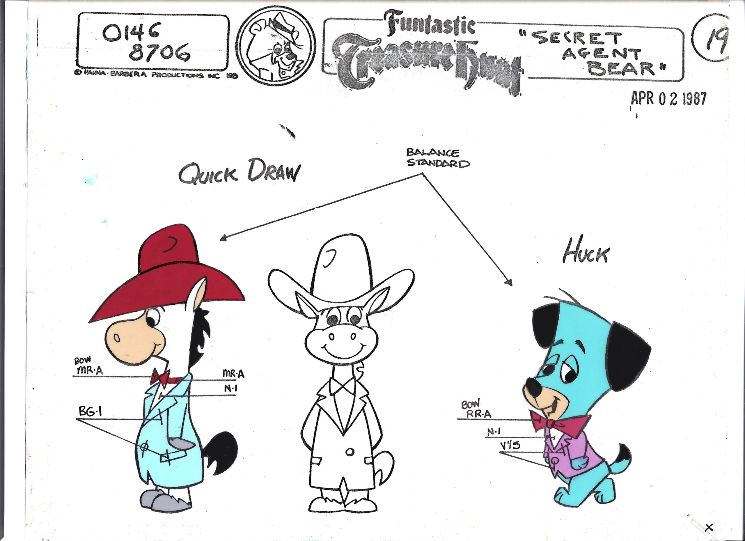 Folia animacyjna z kreskówki Hanna-Barbera – MIŚ YOGI – QUICK DRAW i HUCK (19)