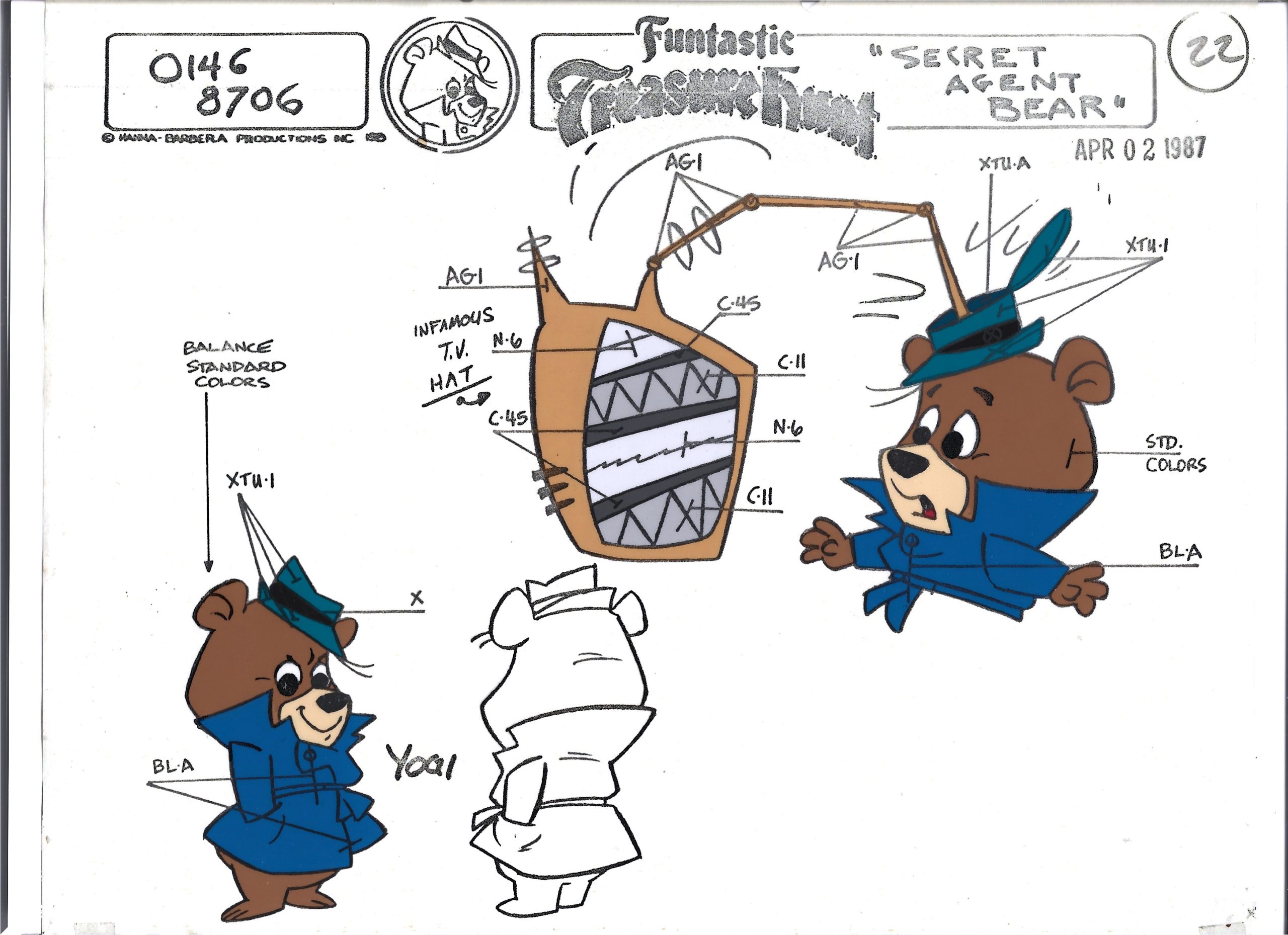 Folia animacyjna z kreskówki Hanna-Barbera – MIŚ YOGI (22)