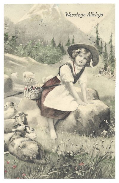 Pocztówka - Wesołego Alleluja, 1929 r.