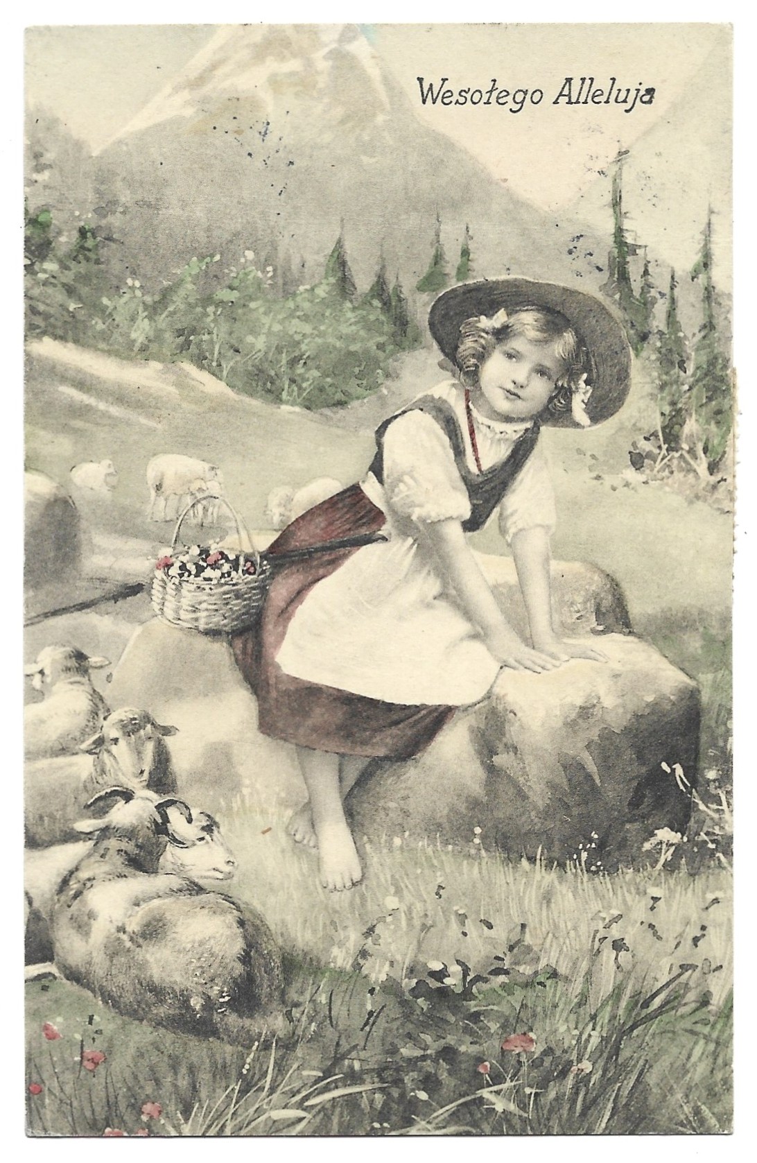 Pocztówka - Wesołego Alleluja, 1929 r.