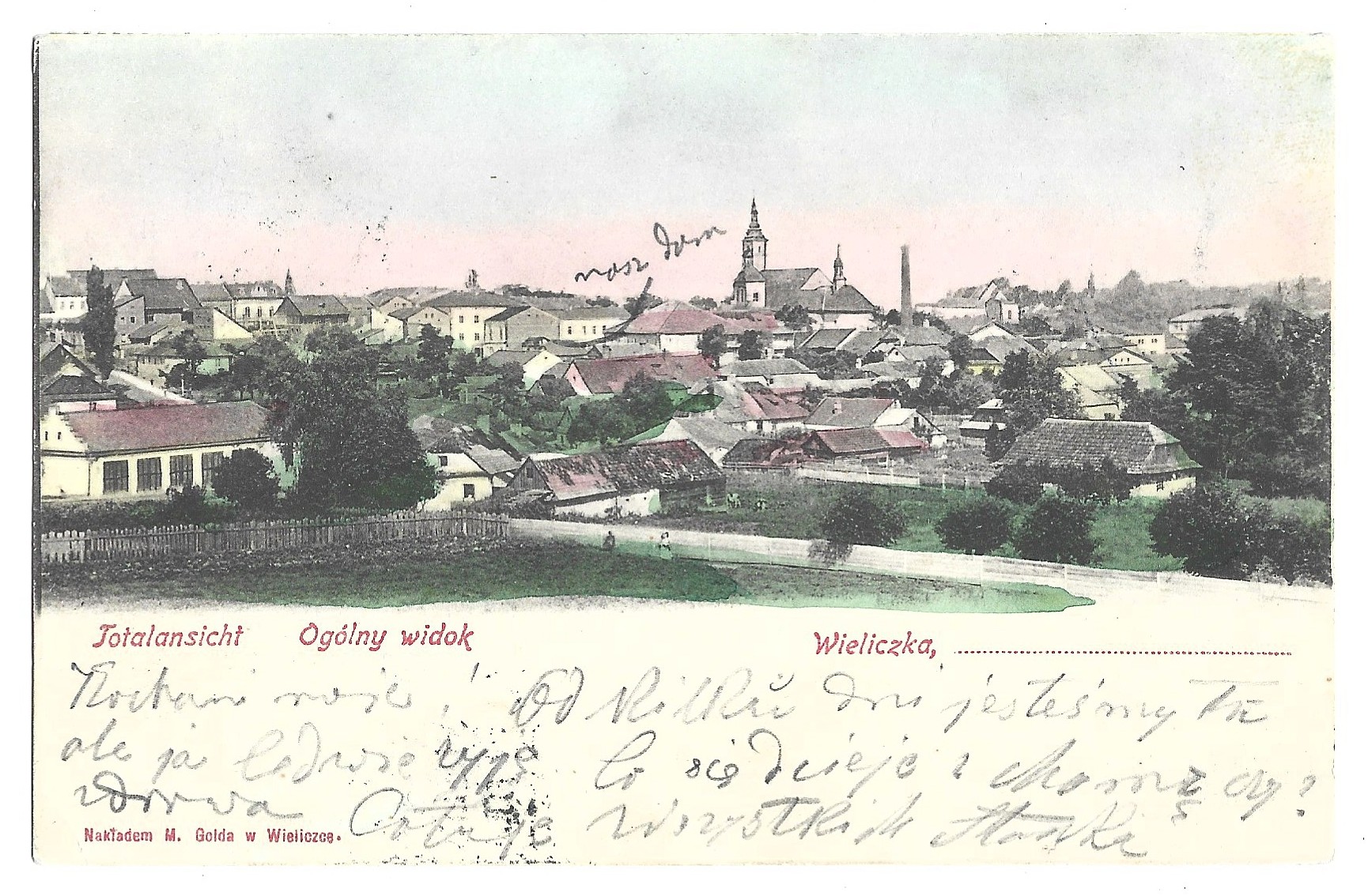 Pocztówka - WIELICZKA. Ogólny widok - Totalansicht - 1903 r.