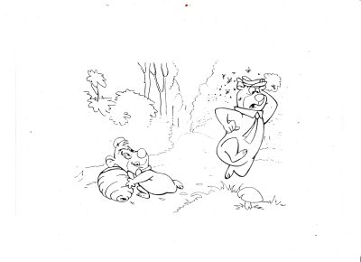 Folia animacyjna z postaciami z bajek Hanna-Barbera – MIŚ YOGI i BUBU