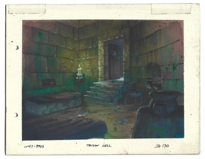 Tło animacyjne z filmu animowanego HANNA-BARBERA „THE BIBLE”-PRISON CELL – Biblia-cela więzienna
