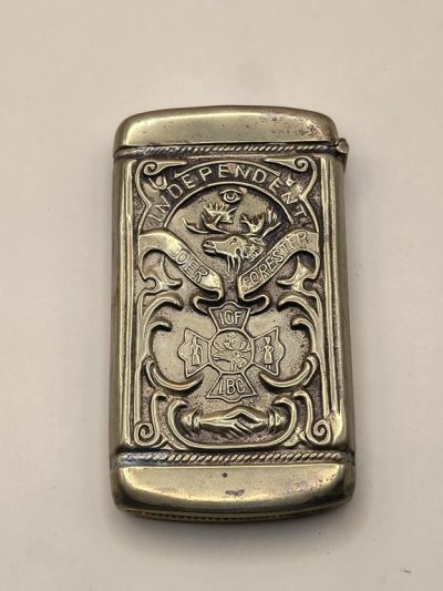 Pojemnik, etui na zapałki - z motywem myśliwskim - USA