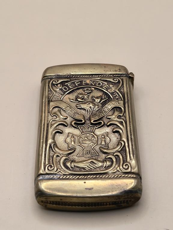 Pojemnik, etui na zapałki - z motywem myśliwskim - USA