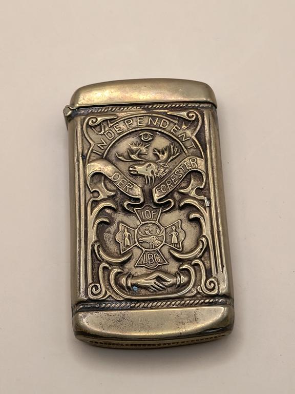 Pojemnik, etui na zapałki - z motywem myśliwskim - USA