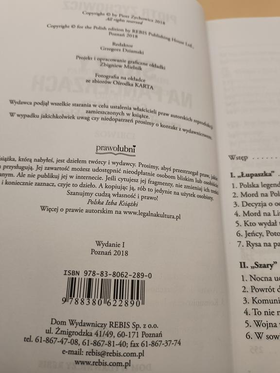 Książka "Skazy na pancerzach. Czarne karty epopei Żołnierzy Wyklętych" Piotr Zychowicz, 2018 r.