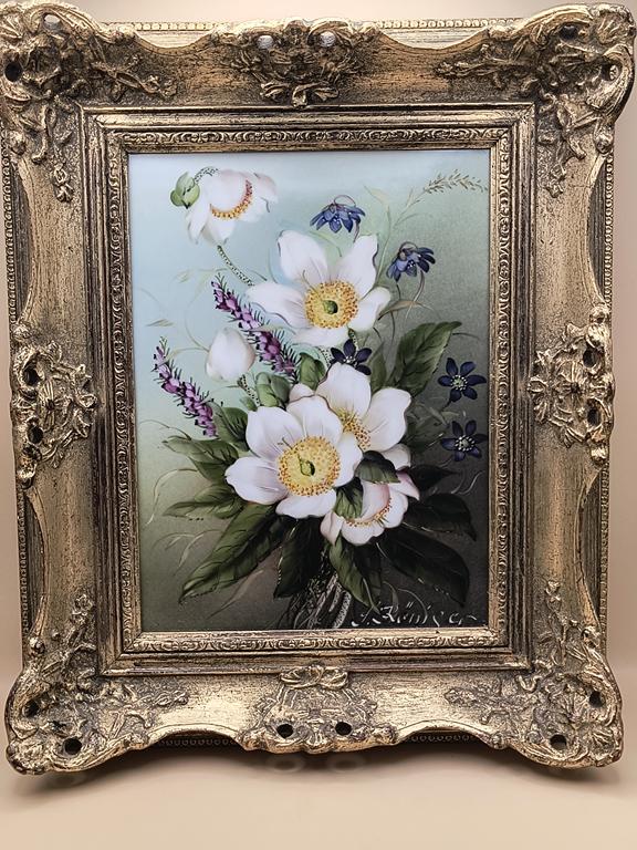 Obraz na porcelanie - kwiaty - Siegfried Königer (1909-1982)