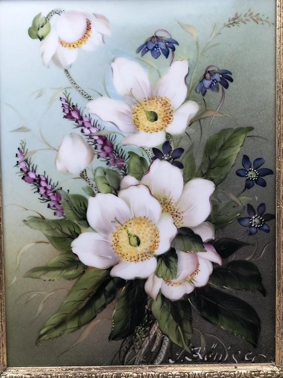 Obraz na porcelanie - kwiaty - Siegfried Königer (1909-1982)