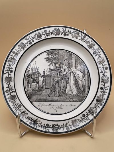 Talerz patriotyczny z księciem Józefem Poniatowskim - sygn. Choisy-le-Roi, Paillart & Hautin, Francja 1824-1835