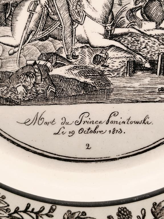 Talerz patriotyczny - książę Józef Poniatowski – sygn. CHOISY-LE-ROI, Paillart & Hautin, Francja 1824-1835