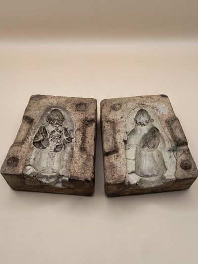 Gipsowa forma cukiernicza z wizerunkiem Mikołaja - ŚLĄSK XIX/XX w.