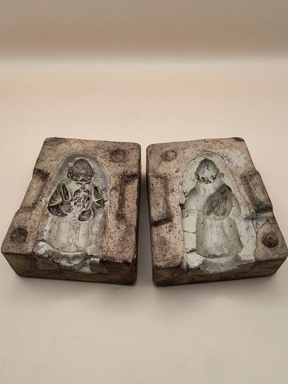 Gipsowa forma cukiernicza z wizerunkiem Mikołaja - ŚLĄSK XIX/XX w.