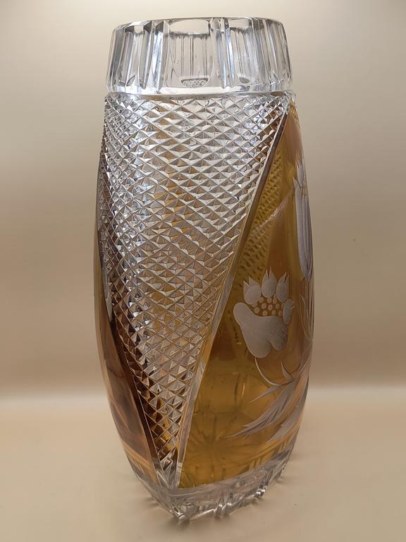 Duży wazon kryształowy – Huta Hortensja