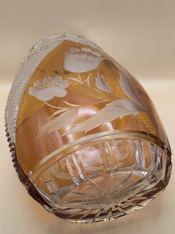 Duży wazon kryształowy – Huta Hortensja