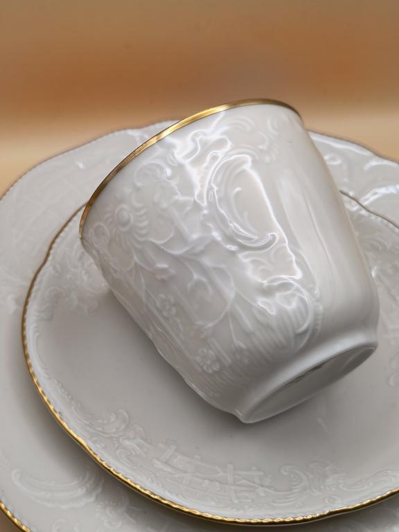 Zestaw śniadaniowy porcelanowy ROSENTHAL - talerzyk i filiżanka ze spodkiem