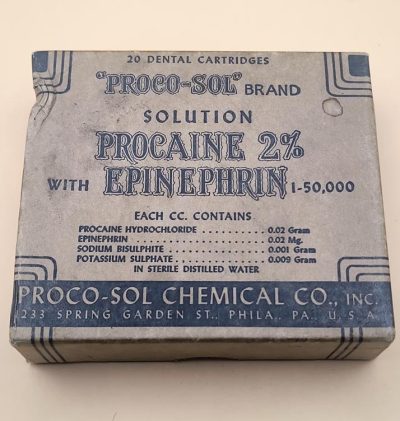 Opakowanie po środkach znieczulających - USA, 1944 r.