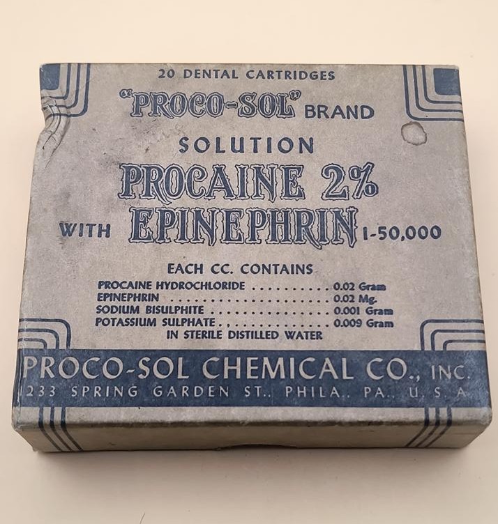 Opakowanie po środkach znieczulających - USA, 1944 r.