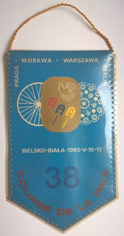 Proporczyk - 38 COURSE DE LA PAIX - 38 Wyścig Pokoju, Bielsko-Biała 1985