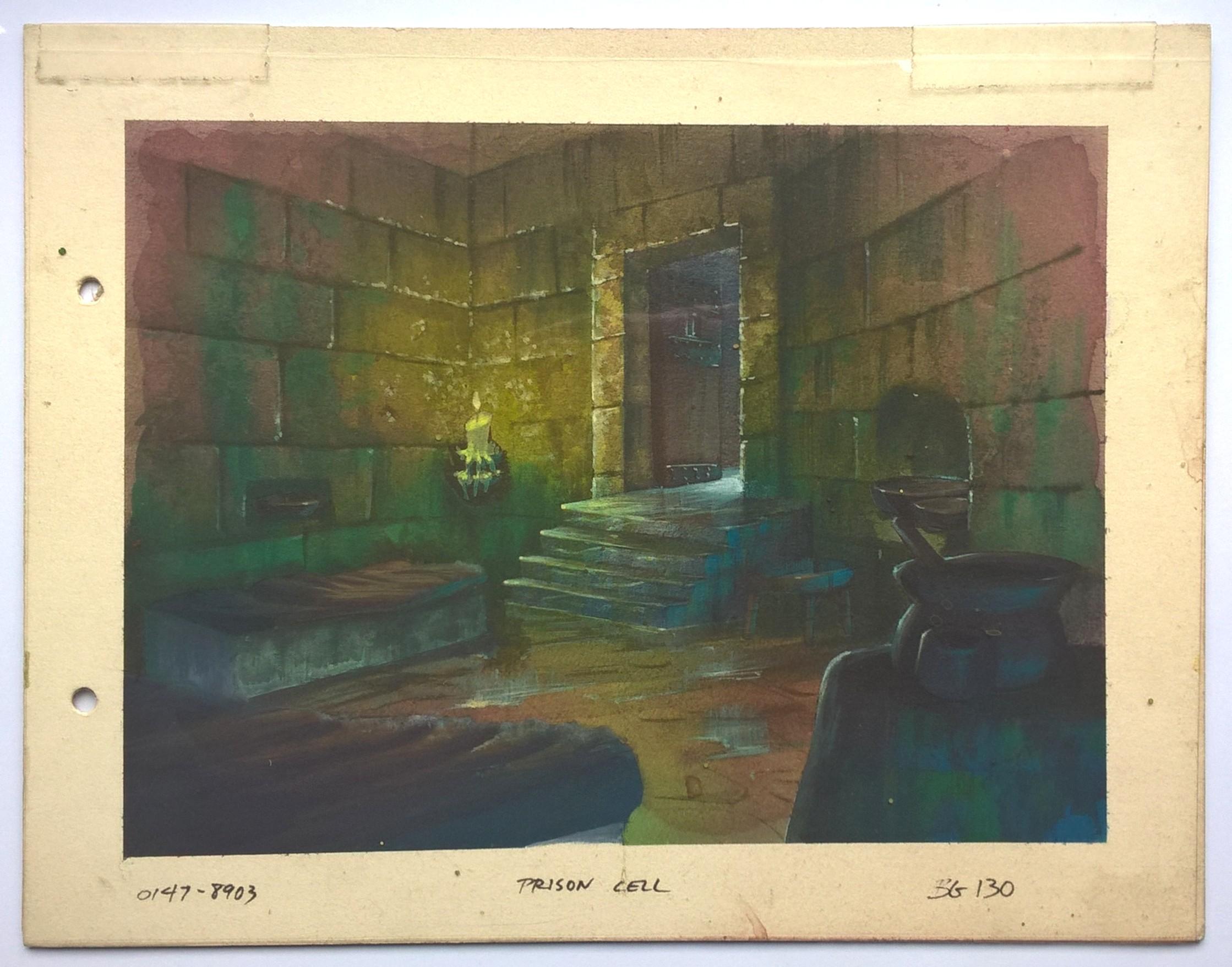 Tło animacyjne z filmu animowanego HANNA-BARBERA „THE BIBLE”-PRISON CELL – Biblia-cela więzienna