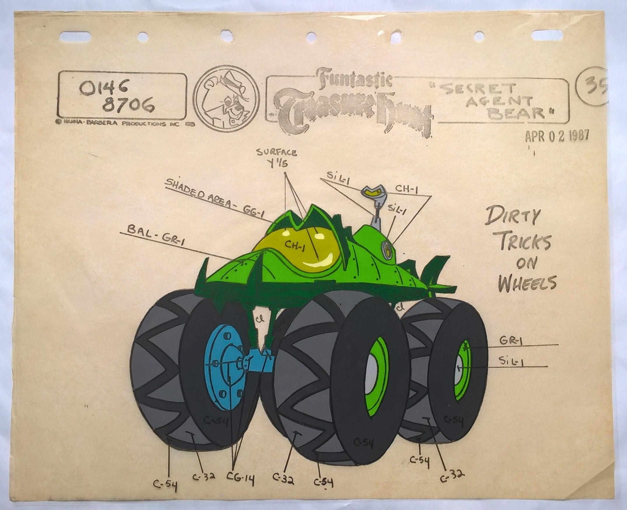 Folia animacyjna z kreskówki Hanna-Barbera – MIŚ YOGI – DIRTY TRICKS ON WHEELS - Brudne sztuki na kołach (35)