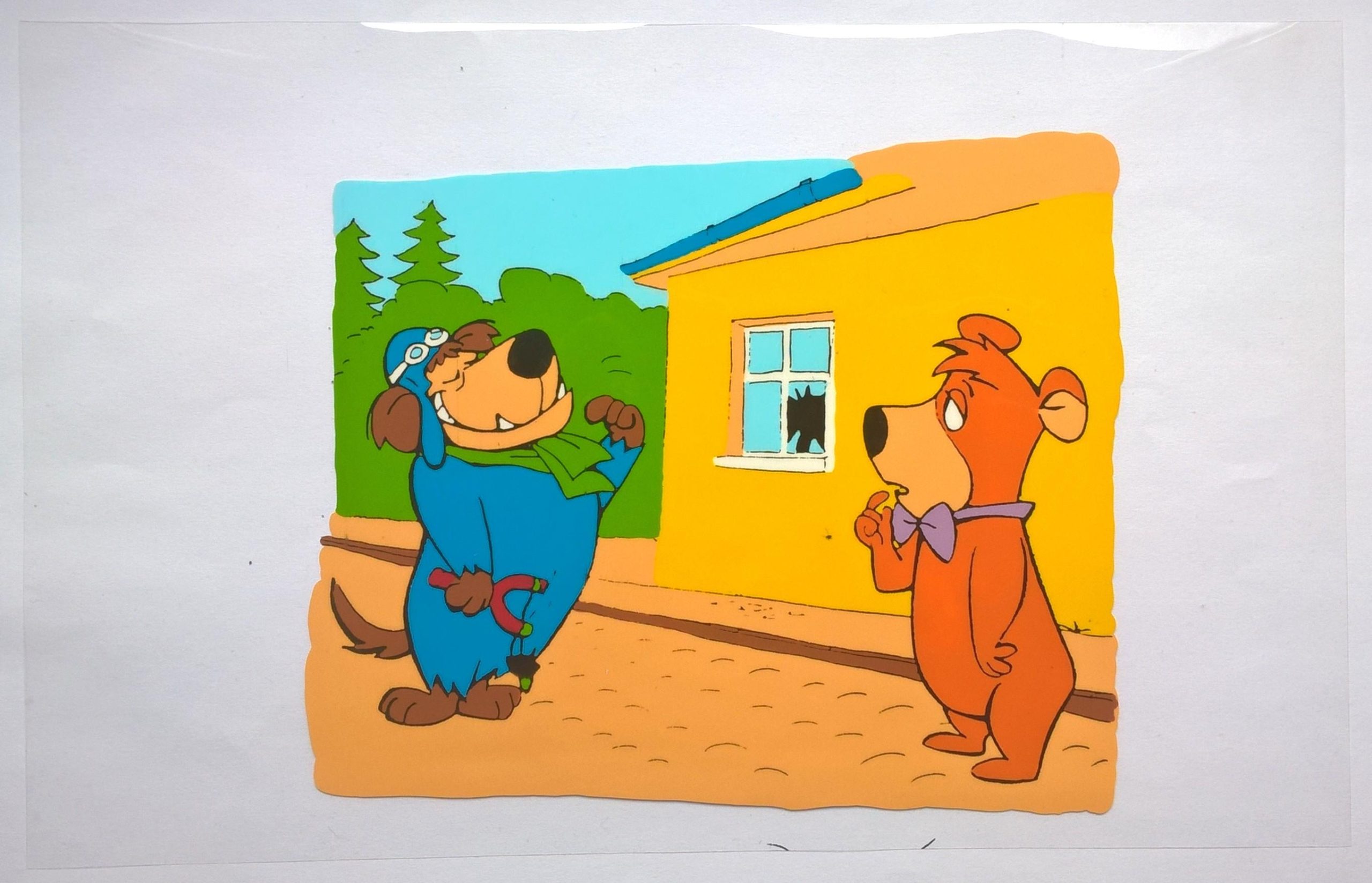 Folia animacyjna z postaciami z bajek Hanna-Barbera - MUTTLEY oraz BUBU