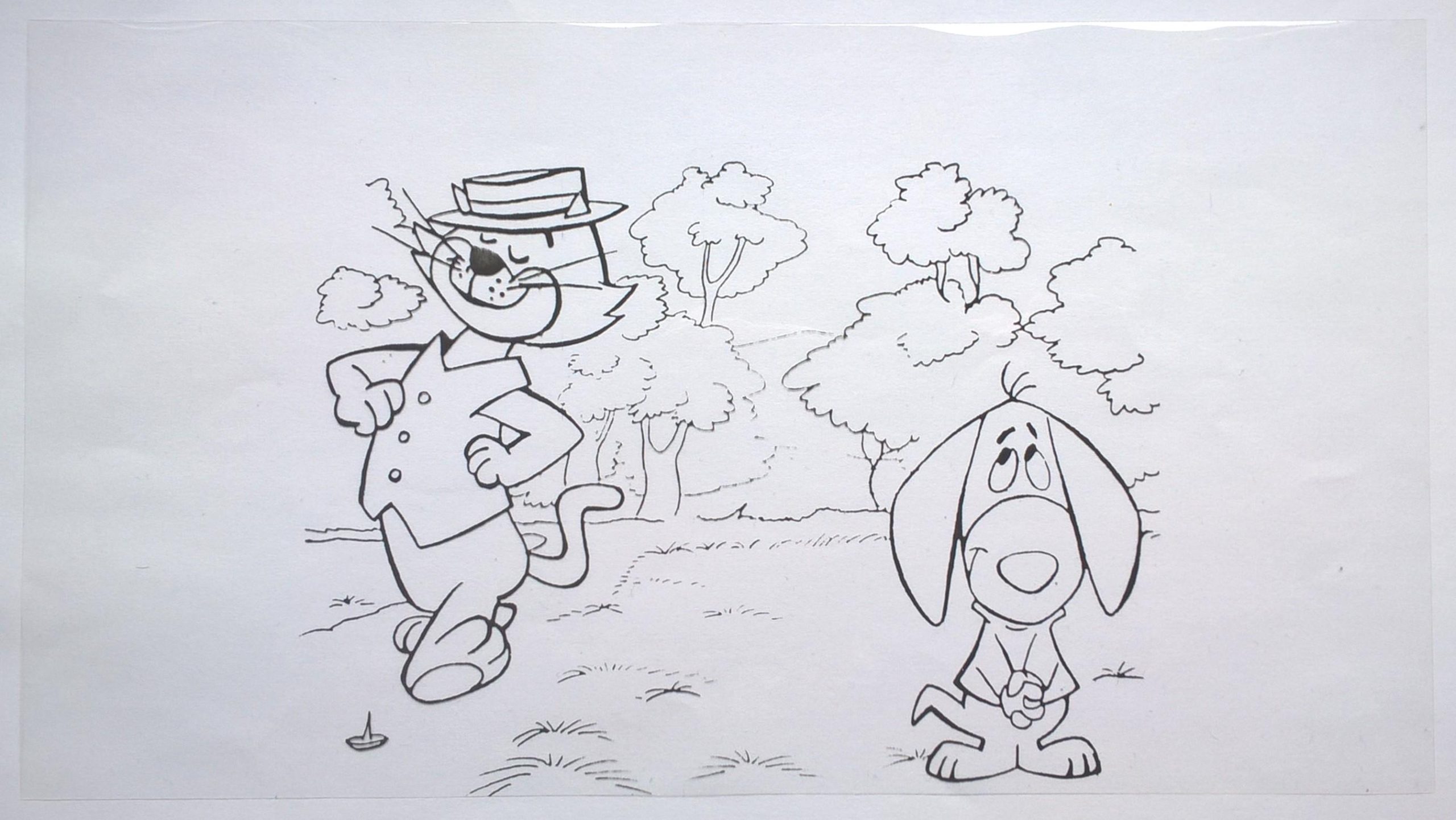 Folia animacyjna z postaciami z bajek Hanna-Barbera - TOP CAT oraz AUGIE DOGGIE