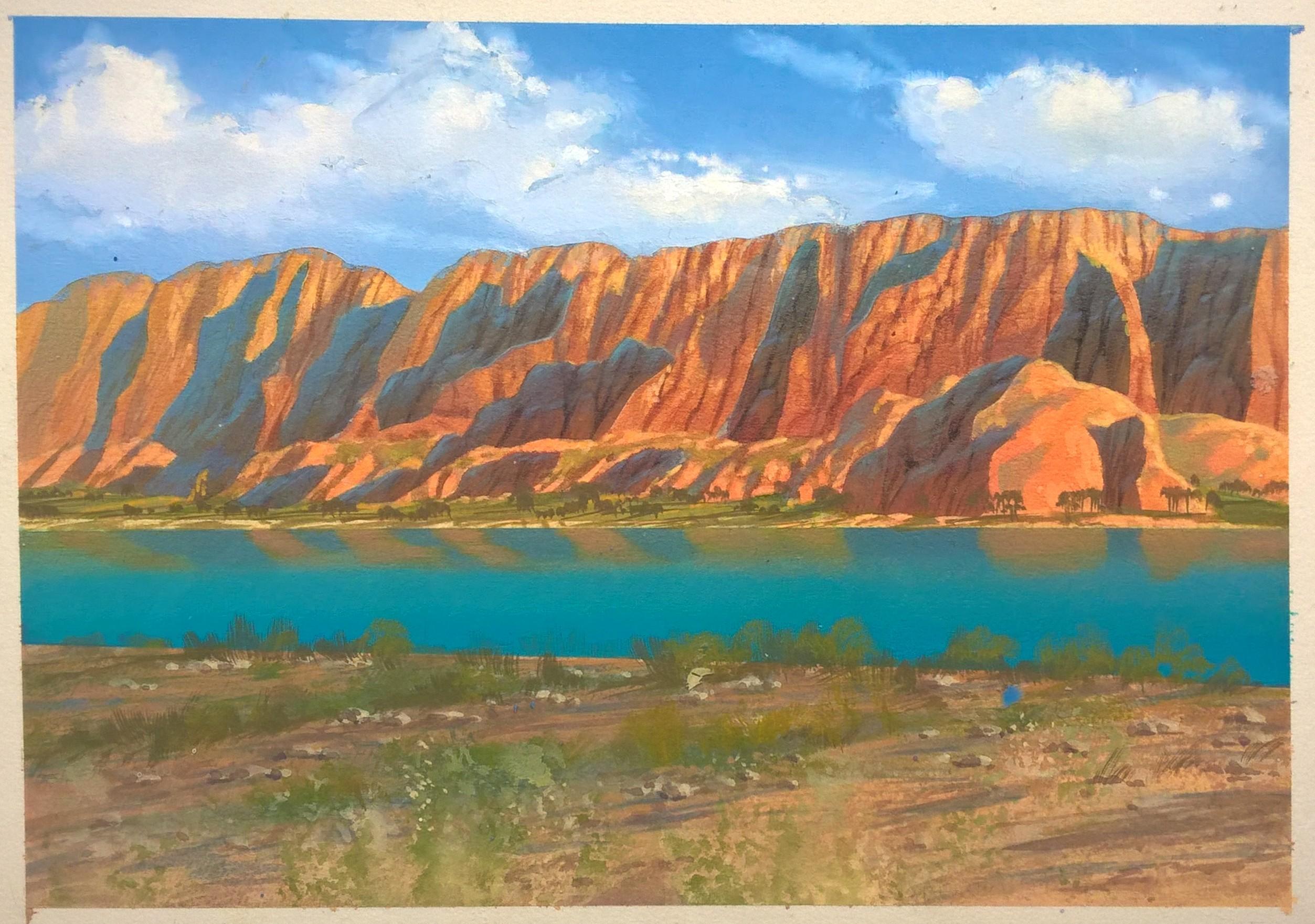 Tło animacyjne z filmu animowanego HANNA-BARBERA „THE BIBLE”-NILE – Biblia-rzeka Nil