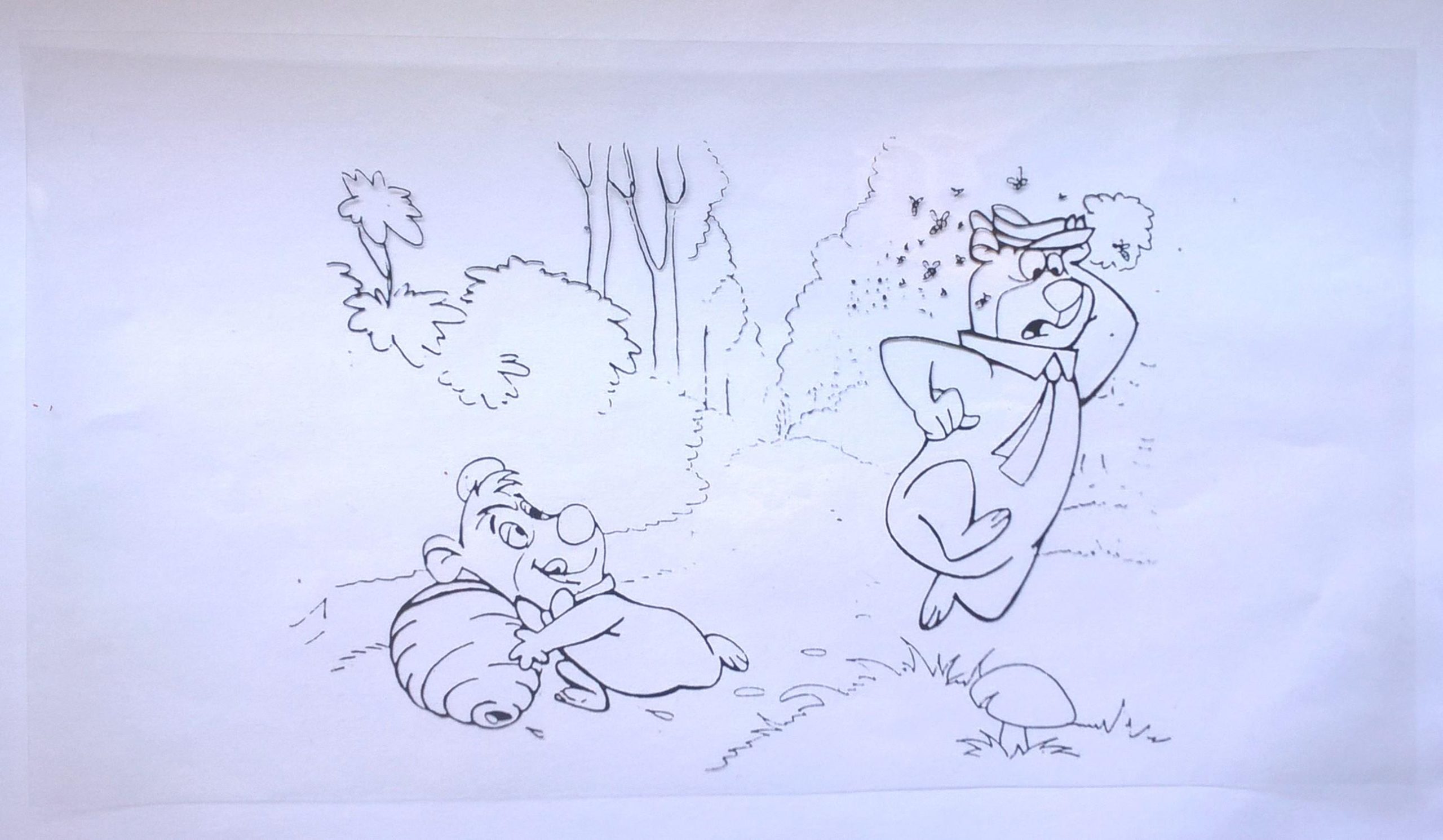 Folia animacyjna z postaciami z bajek Hanna-Barbera – MIŚ YOGI i BUBU