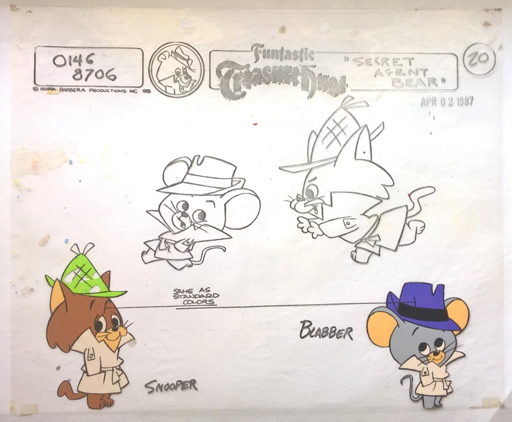 Folia animacyjna z kreskówki Hanna-Barbera MIŚ YOGI - Snooper and Blabber (20)