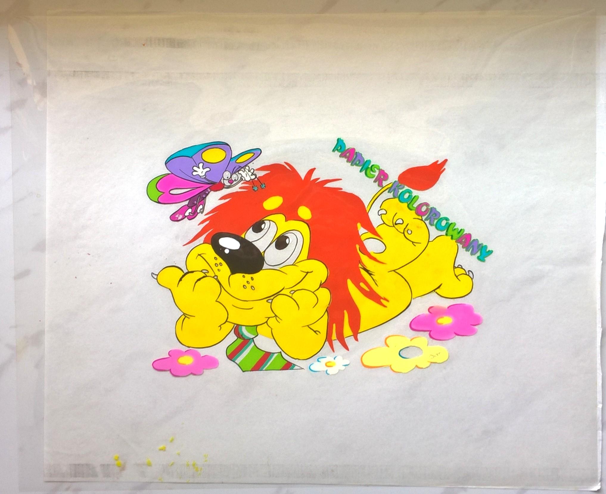 Folia celuloidowa - projekt okładki PAPIER KOLOROWY - Lew