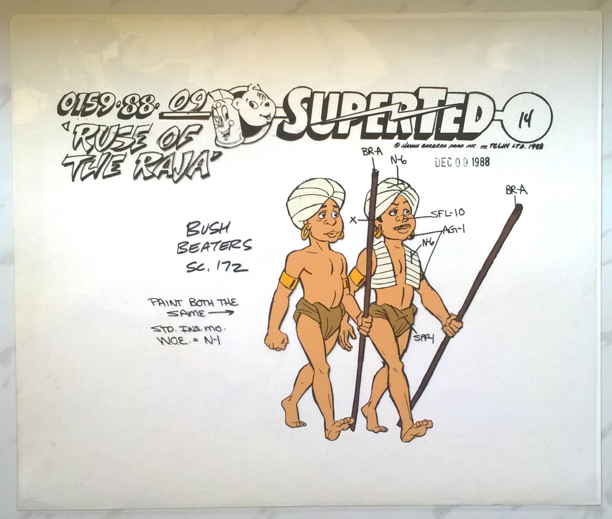 Folia animacyjna celuloidowa z bajki „SuperTed” – BUSH BEATERS - Łowcy w buszu – Hanna-Barbera POLAND, 1988 r. (14)