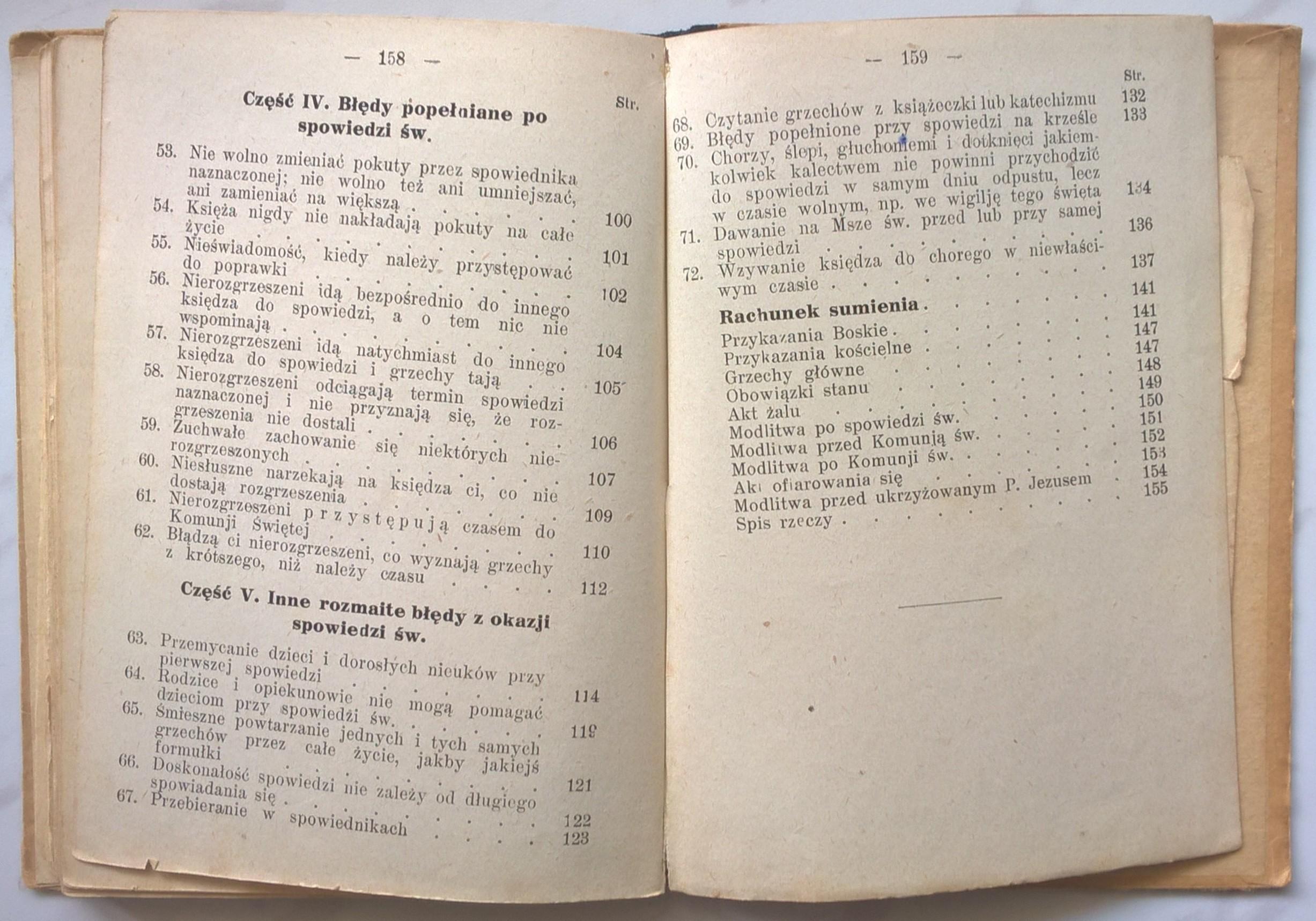 Książka "Błędy popełniane w spowiedzi. Pamiętnik misyjny" Ojciec Konstanty z Głogowa, Kapucyn; 1928 r.